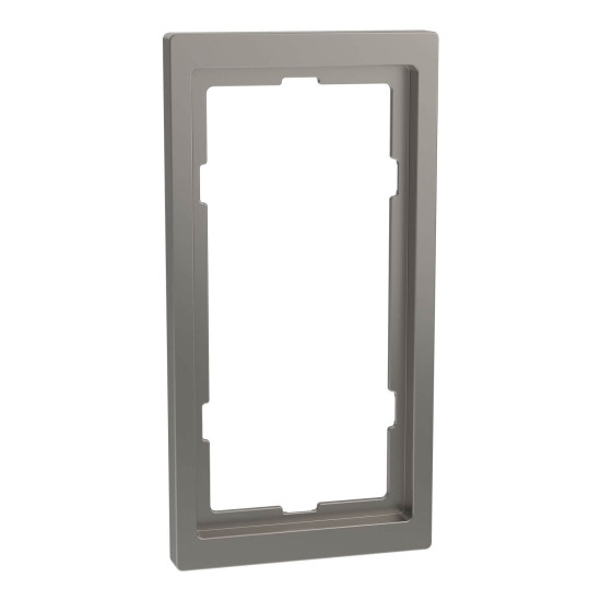 Merten MEG4025-6550 D-Life Rahmen, 2fach für Rasiersteckdose, Nickelmetallic