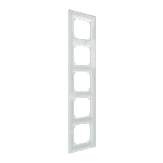Merten MEG4050-2320 Echtglasrahmen 5fach Kristallweiß M-Plan