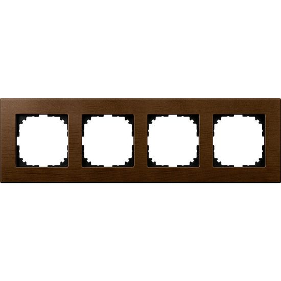Merten MEG4054-3473 Holzrahmen, 4fach, Walnuss, M-PLAN