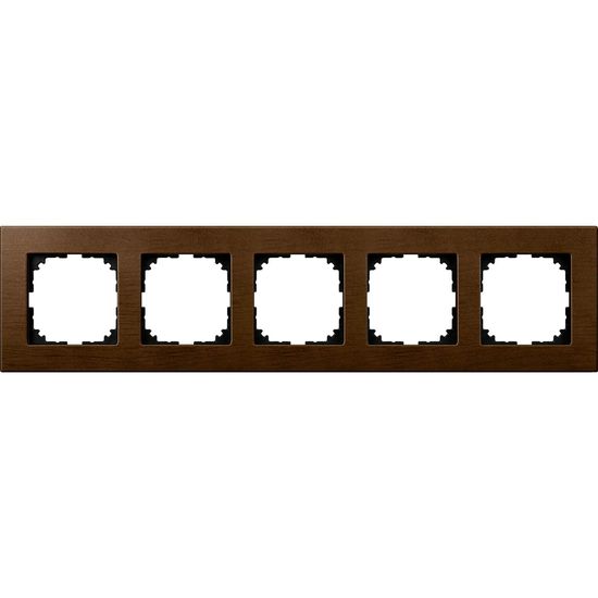 Merten MEG4055-3473 Holzrahmen, 5fach, Walnuss, M-PLAN