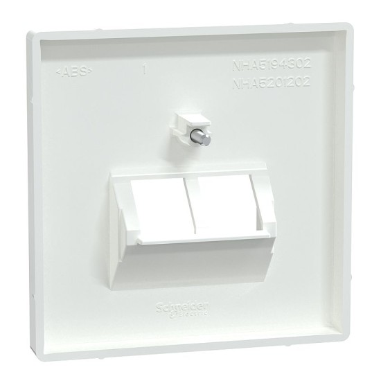 Merten MEG4522-6035 System Design Abdeckung UAE-Einsatz RJ45 2-fach lotosweiß glänzend