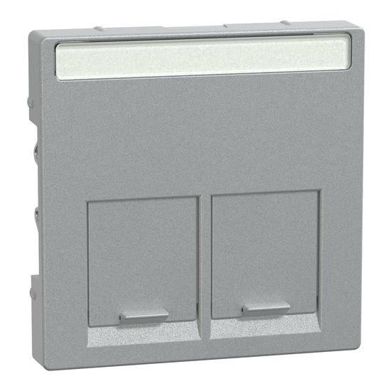 Merten MEG4574-0460 Zentralplatte für Actassi-Connector 2fach, aluminium, System M