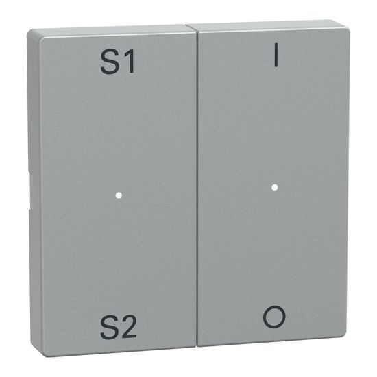 Merten MEG5228-0460 Wippen für Taster-Modul 2fach (Szene1/2, 1/0), aluminium, System M