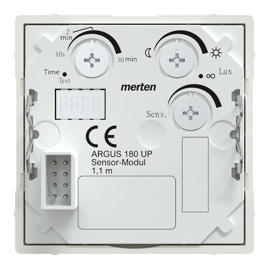 Merten MEG5711-0319 ARGUS Präsentmelder Sensor-Modul mit Schalter System M polarweiß glänzend