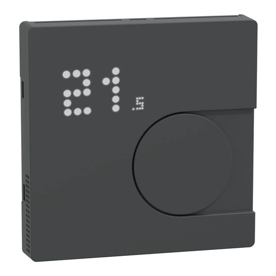 Merten MEG5779-6034 Connected Raumtemperaturregler-Modul, anthrazit, System Design, Works with Wiser, Zigbee, Wiser Home