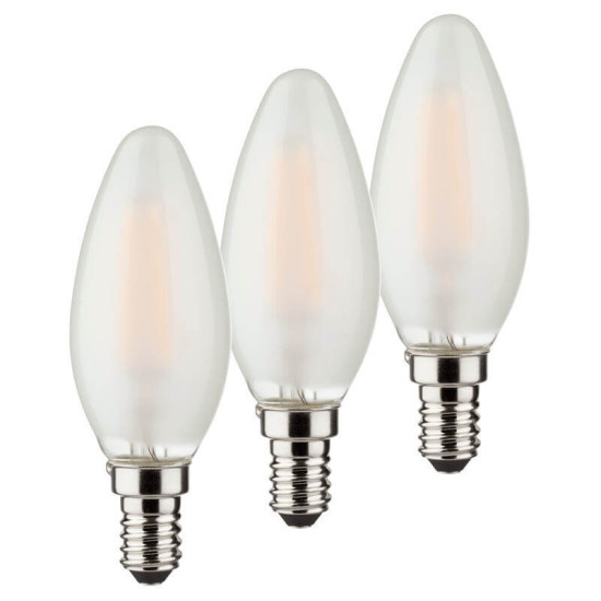 Müller Licht LED Lampe C35 4W 40W 220-240V E14 470lm 320° 2700K Retro-matt 10.000h 2+1 400292