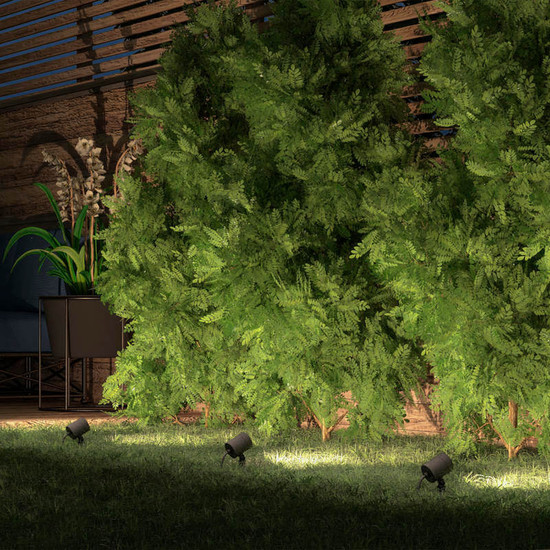 Müller Licht LED Outdoor Wegeleuchte tint LED-Gartenspots Flores, 3er-Set, Gen2, white+color 404041