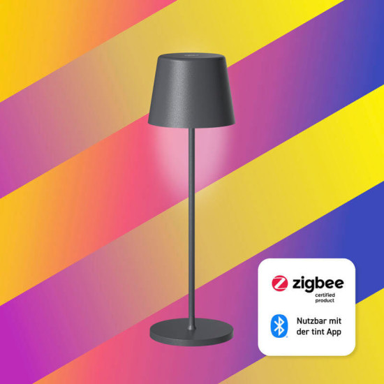 Müller Licht LED Outdoor-Leuchte tint Tischleuchte Dalia anthracite, white+color 404137