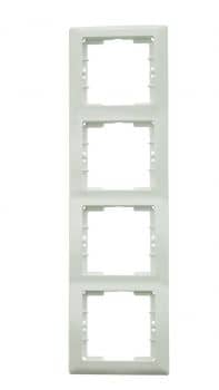 Mutlusan Daria 4-fach Rahmen vertikal Weiss für 4 Module
