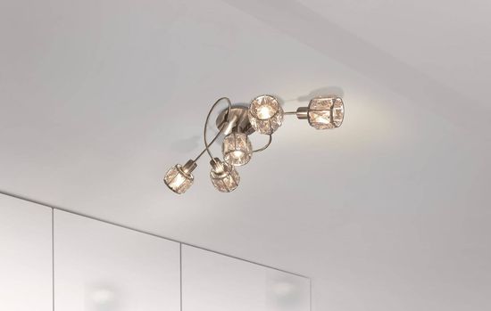 Näve LED Spotleuchte JOSEFA 61x36cm 200W Warmweiss stahl-blank 1281050