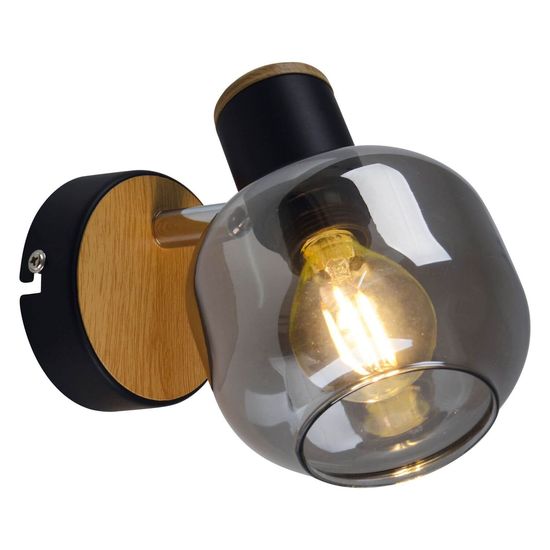 Näve E14 Deckenleuchte FUMOSO 14x10cm schwarz 1350022