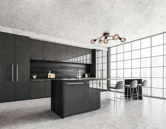 Näve E14 Deckenleuchte FUMOSO 67,5x25,5cm schwarz 1374522