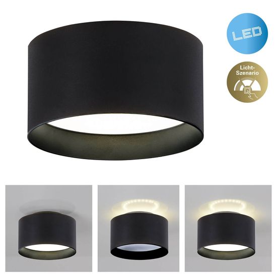 Näve LED Spotleuchte TRIOS Ø14cm 21W Warmweiss schwarz 4119322