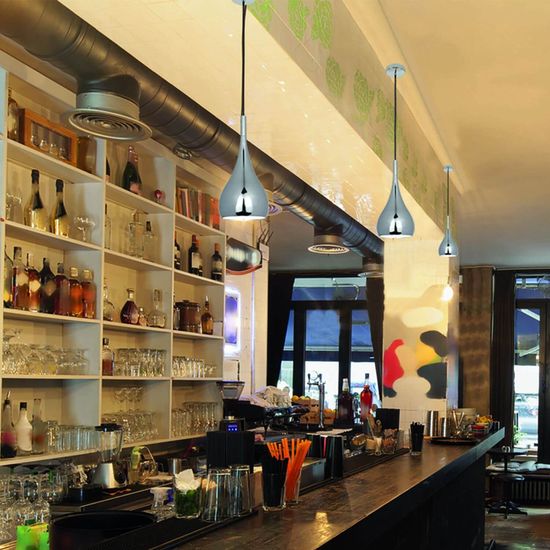 Näve E27 Pendelleuchte STYLE Ø15cm chrome 6025342