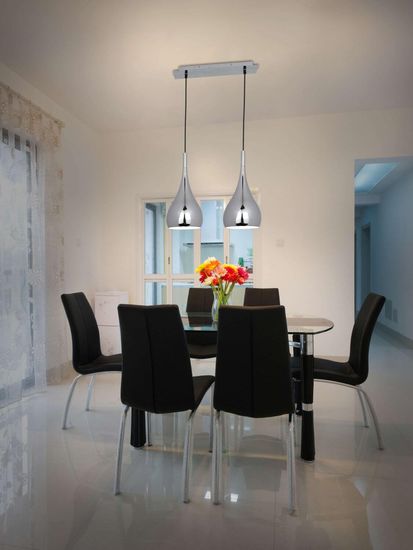 Näve E27 Pendelleuchte STYLE Ø16cm chrome 6029142