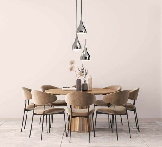 Näve E27 Pendelleuchte STYLE Ø30cm chrome 6029242