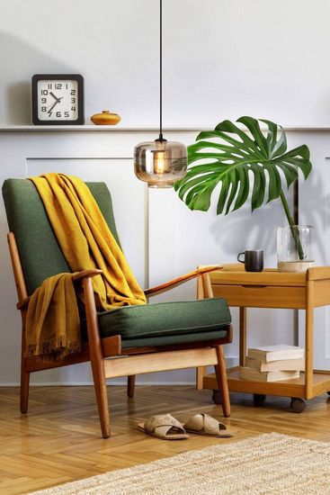 Näve E27 Pendelleuchte VASO Ø25cm anthrazit smokey 6107797