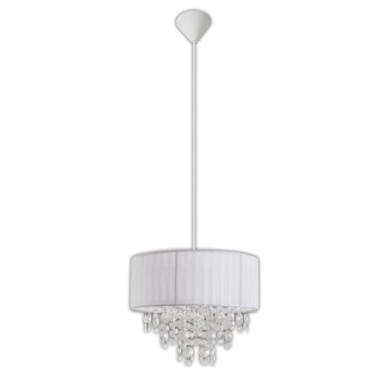 Näve LED Pendelleuchte KRISTALLO Ø30cm 40W weiß 6114923