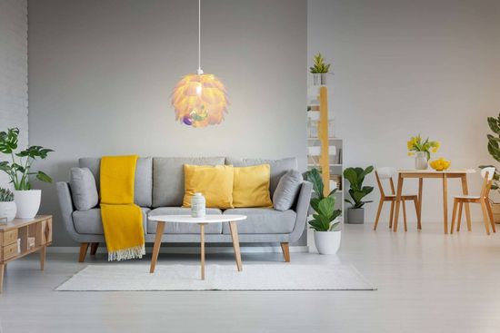 Näve E27 Pendelleuchte FORA Ø41cm irisierend 6117430