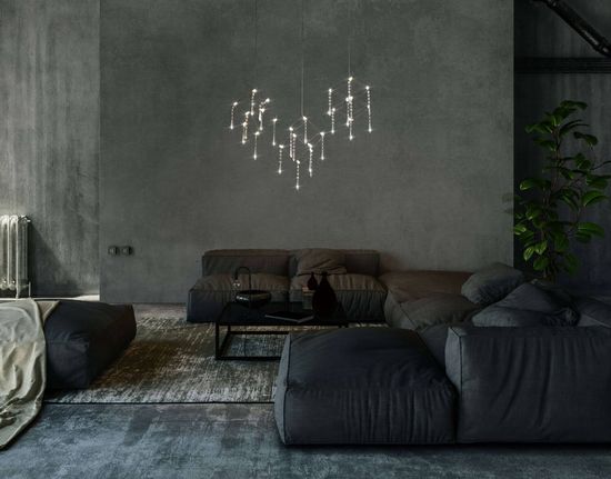 Näve Pendelleuchte ARANEUS 80x15,5cm Warmweiss chrome 6117942