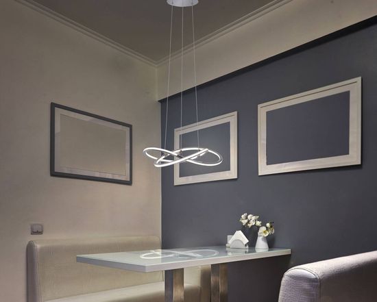 Näve LED Pendelleuchte ODRIVE Ø45cm 31W Warmweiss chrome dimmbar 6129042