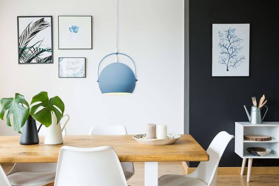 Näve E27 Pendelleuchte COLORADO Ø25cm blau 6137812