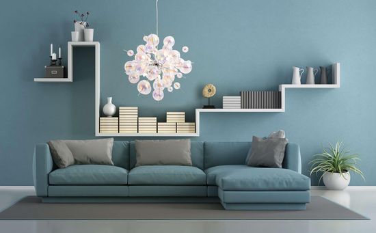 Näve G9 Pendelleuchte EXPLOSION Ø65cm irisierend 7026430