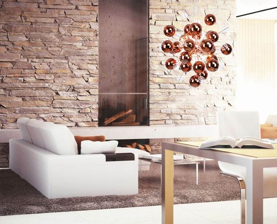 Näve G9 Pendelleuchte EXPLOSION Ø65cm kupfer 7026447