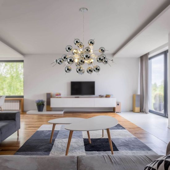 Näve G9 Pendelleuchte EXPLOSION Ø98cm chrome 7030942