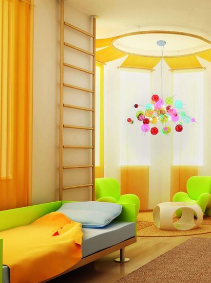 Näve G9 Pendelleuchte EXPLOSION Ø98cm bunt 7030961