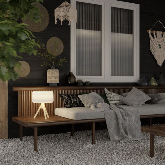 NewGarden CHLOE 35 SMARTTECH LED Garten-Tischlampe dimmbar 35cm + RGB, Akku, Fernbedienung Innen & Außen IP65