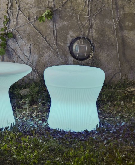 NewGarden CORFU 40 LED Solar Hocker 40cm + RGB, Akku, Fernbedienung Innen & Außen IP65
