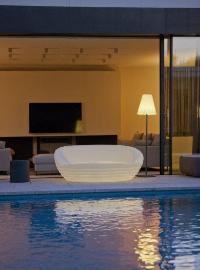 NewGarden FORMENTERA LED Gartensofa wetterfest E27 Innen & Außen IP65