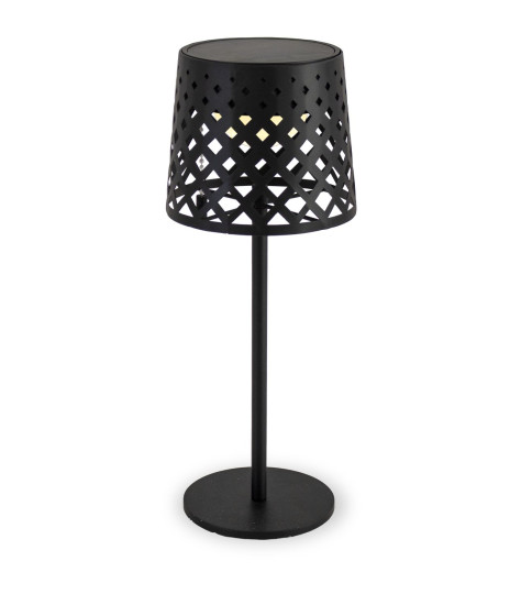NewGarden GRETITA TABLE SOLAR LED Tischleuchte Gitter-Design mit Zugschalter IP44