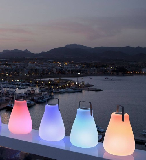 NewGarden KURBYY 38 LED Bluetooth Lautsprecher RGB Fernbedienung Innen & Außen IP43