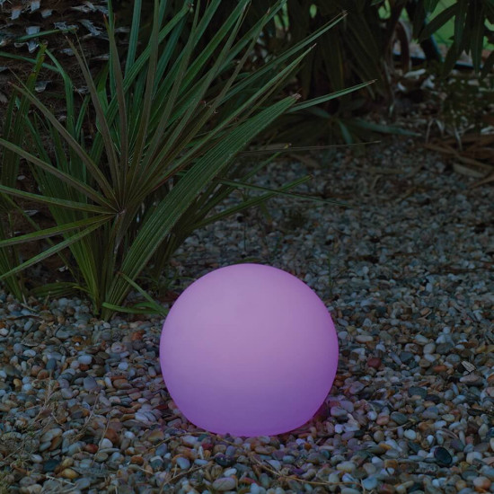 NewGarden BULY 20 LED runde Solar Terrassenleuchte im Kugel-Design 20cm Innen & Außen IP65