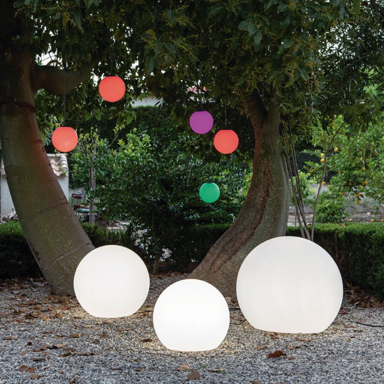 NewGarden BULY 20 LED runde Solar Terrassenleuchte im Kugel-Design 20cm Innen & Außen IP65