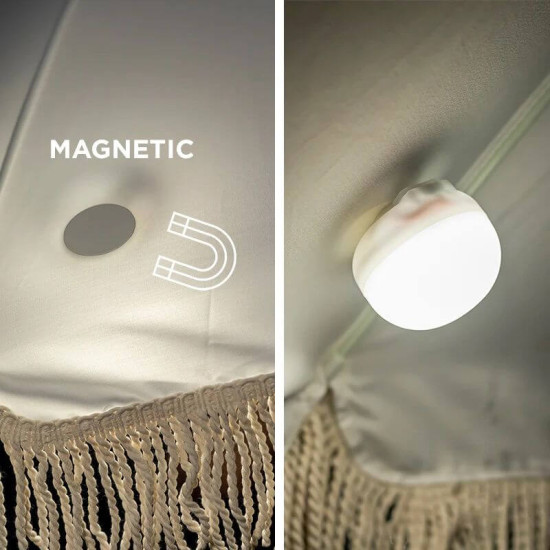NewGarden BOMBILLA MINI CHERRY LED Mini Leuchthalbkugel, 3er-Pack, Akku, USB, Außen, dimmbar IP54
