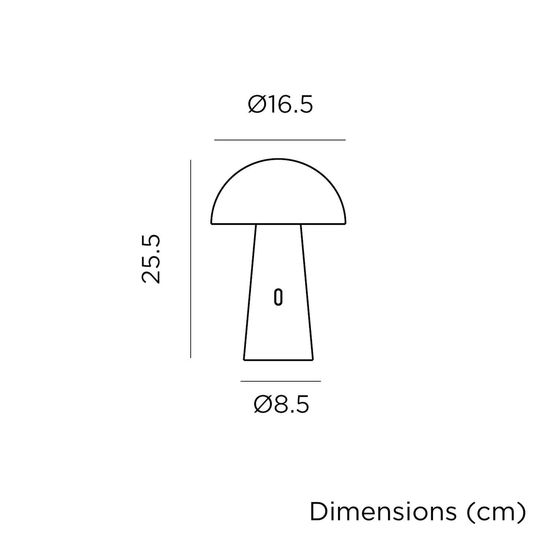NewGarden SHITAKE LED Batterie-Tischlampe kabellos, tragbar, Outdoor dimmbar, schwarz IP44