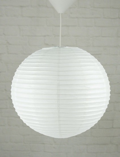 Niermann Papier-Pendelleuchte, Papierballon weiss