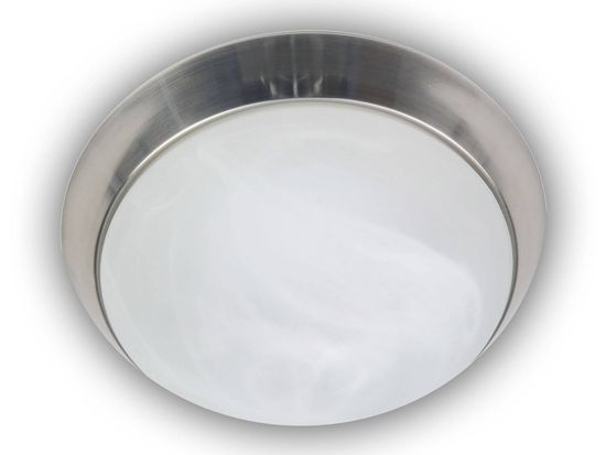 Niermann LED 10W Deckenleuchte Alabaster-Glas, Nickel matt, 30cm, warmweiss, Made in Germany