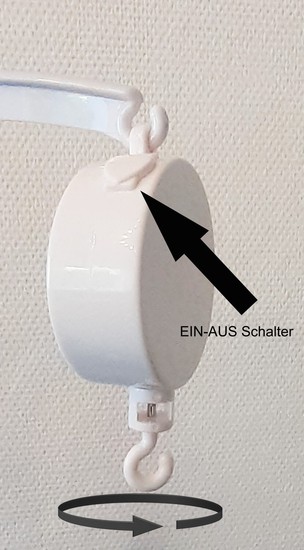 Niermann Mobilehalter zum Schrauben mit Spieluhr Weiß