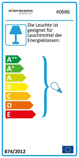 Niermann Wilde Tiere Wandleuchte E14 Gelb, Multicolor Made in Germany