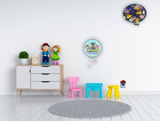 Niermann Paw Patrol Wandleuchte E14 Blau, Multicolor Made in Germany