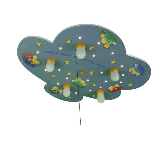 Niermann Bärchen LED Deckenleuchte 5fach E14 Multicolor, Bunt Made in Germany