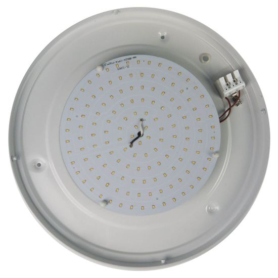 Niermann LED 10W Deckenleuchte satiniert Glas Klarrand, Nickel matt, 30cm, warmweiss, Made in Germany