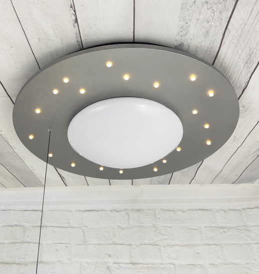 Niermann Starlight LED Deckenleuchte E27 Silber Made in Germany