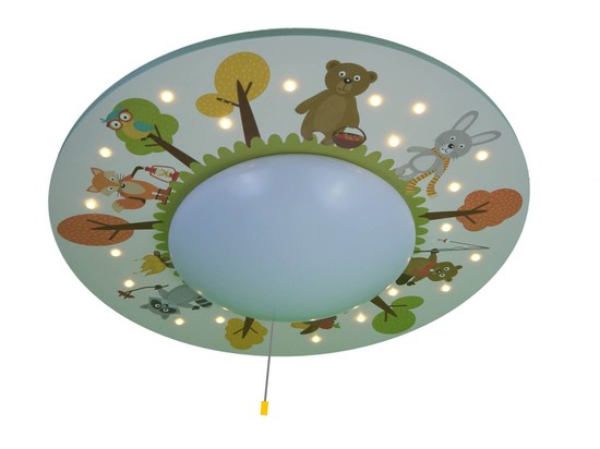Niermann Waldtiere LED Deckenleuchte E27 Multicolor, Bunt Made in Germany