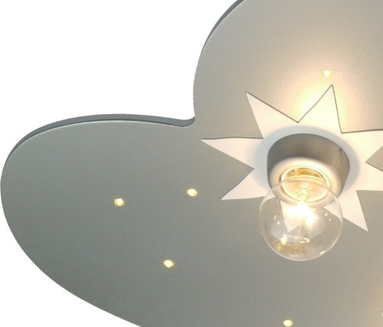 Niermann Wolke, Titan LED Deckenleuchte 5fach E14 Silber Made in Germany