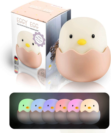 Mega Light Eggy & Friends LED Nachtlicht Warmweiss dimmbar Eggy Egg 1,2W Weiß